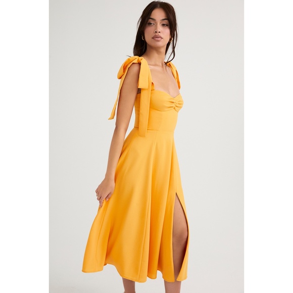 NEW House of CB Alicia Dress Tangerine XS - Picture 6 of 17